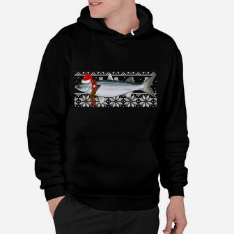 Fish Xmas Santa Hat Mullet Ugly Christmas Sweatshirt Hoodie | Crazezy DE