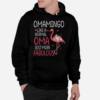 Flamingo Omamingo Like A Normal Oma Floral Funny Grandma Hoodie | Crazezy