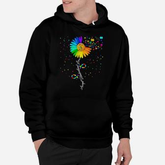 Floral Autism Awareness Daisy Flower For Mom Hoodie - Monsterry AU