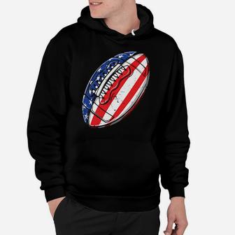 Football Ball 4Th Of July American Flag Usa Us Hoodie - Monsterry