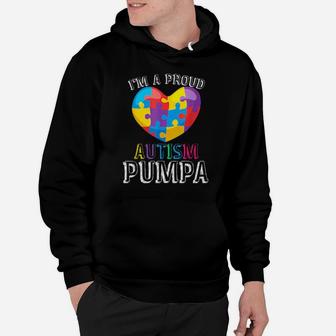 For Autism Pumpa Cute Puzzle Heart Awareness Hoodie - Monsterry AU