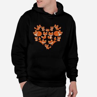 Fox Heart Poses Cute Fox Hoodie - Thegiftio UK