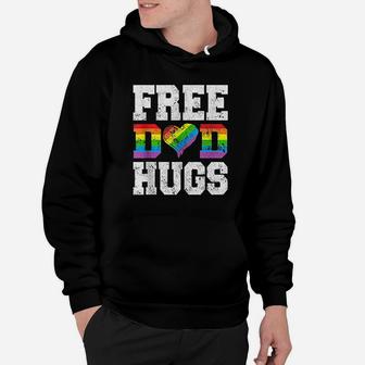 Free Dad Hugs Rainbow Hoodie | Crazezy UK