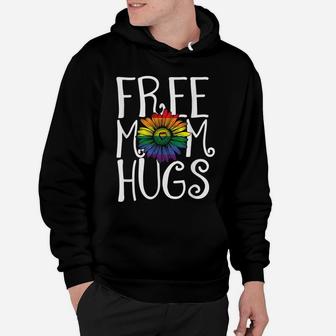Free Mom Hugs Lgbt Gay Pride Rainbow Daisy Flower Hoodie | Crazezy