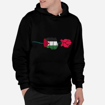Free Palestine Palestine Flag Flower Hoodie | Crazezy