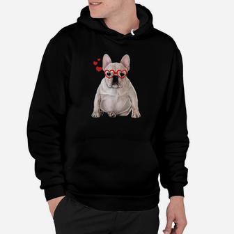 French Bulldog Cute Dog Valentine Heart Hoodie - Monsterry