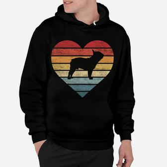 Frenchie Lover Owner Gifts Retro Sunset Dog Silhouette Mom Hoodie | Crazezy UK