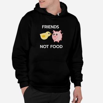 Friends Not Food Vegan Chick Pig Premium Hoodie - Thegiftio UK