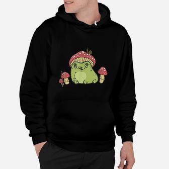 Frog With Mushroom Hat Snail Hoodie | Crazezy