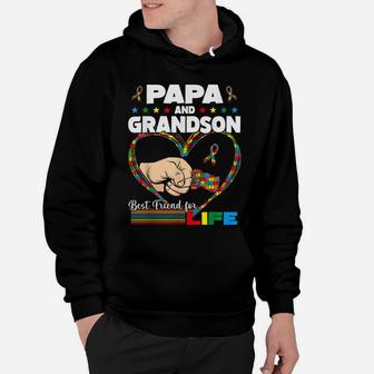 Funny Autism Awareness Papa Grandson Best Friend For Life Hoodie | Crazezy UK