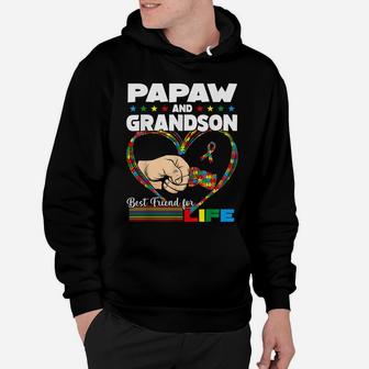 Funny Autism Awareness Papaw Grandson Best Friend For Life Hoodie | Crazezy