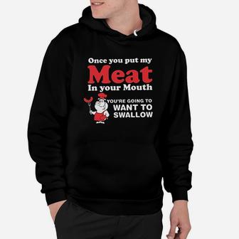 Funny Bbq Meat In Your Mouth Swallow Hoodie | Crazezy