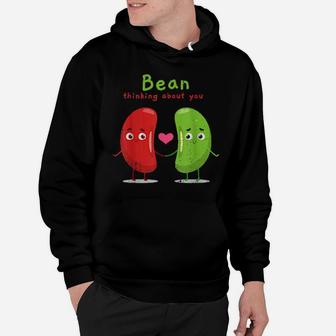 Funny Beans Valentines Day Think Love Hoodie - Monsterry