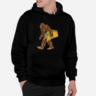 Funny Bigfoot Carrying Taco Cinco De Mayo Hoodie - Thegiftio UK