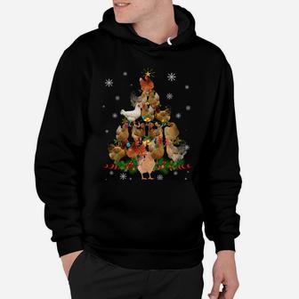 Funny Chicken Christmas Tree Pet Chicken Lover Christmas Sweatshirt Hoodie | Crazezy AU