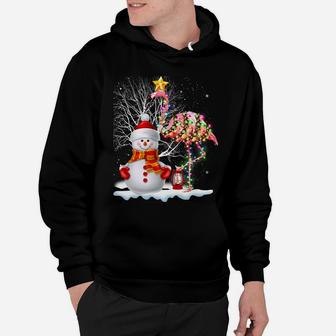 Funny Christmas Tree Flamingo Hat Santa Best Xmas Hoodie | Crazezy