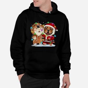 Funny Cocker Spaniel Wearing Santa Suit Chris Hoodie - Monsterry