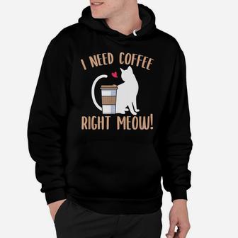 Funny Coffee And Cat Saying Caffeine Lover Barista Gift Hoodie | Crazezy
