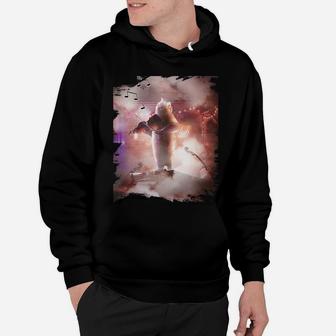 Funny Cute Cat Playing Violin Hoodie | Crazezy