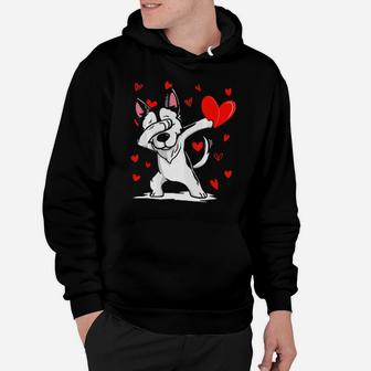 Funny Dabbing Husky Valentines Day Gift Hoodie - Monsterry UK