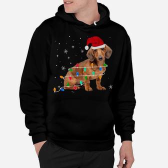 Funny Dachshund Christmas Light Gifts Xmas Sweatshirt Hoodie | Crazezy CA