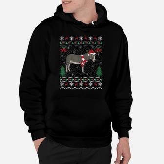 Funny Donkey Animal Lover Matching Ugly Donkey Christmas Hoodie | Crazezy