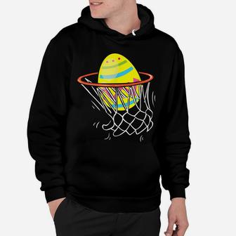 Funny Easter Basketball Egg Hunting Kids Boys Teens Hoodie | Crazezy