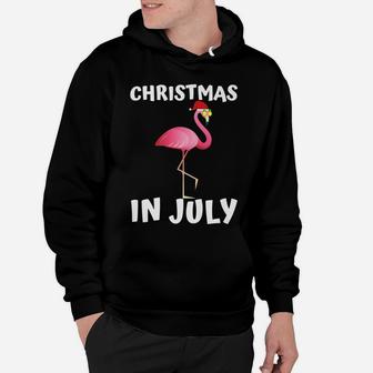 Funny Flamingo Christmas In July Shirt For Women Men Kids Hoodie | Crazezy