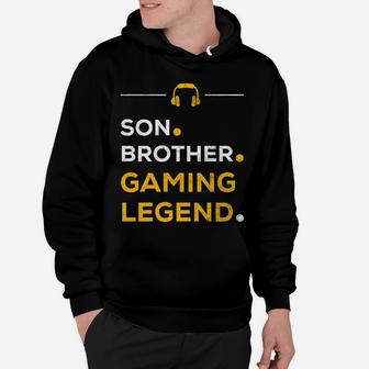 Funny Gamer Christmas Gift Son Brother Gaming Legend Hoodie | Crazezy UK