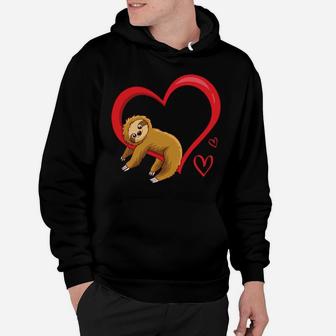 Funny Heart Sloth Love Valentines Day Sloth Boys Girls Shirt Hoodie - Monsterry