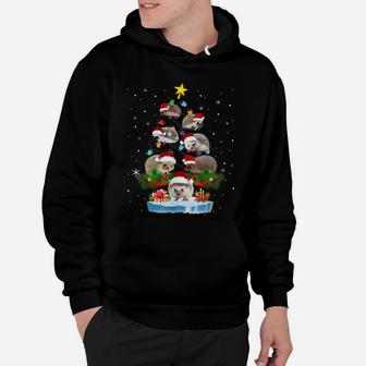 Funny Hedgehog Christmas Tree Hoodie | Crazezy
