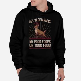 Funny Hunting Saying Deer Hunter I Vegetarian Food Hoodie | Crazezy