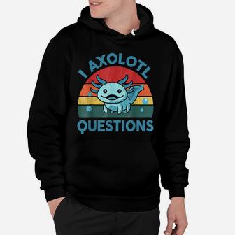 Funny I Axolotl Question Retro Vintage Axolotl Lovers Kids Hoodie | Crazezy