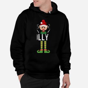Funny Jolly Af Cute Christmas Elf Santa Hat For Men & Women Sweatshirt Hoodie | Crazezy DE