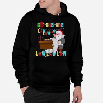 Funny Lawyer Christmas Wear Santa Hat Fa Law Quote Gifts Sweatshirt Hoodie | Crazezy