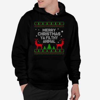 Funny Merry Christmas Animal Filthy Ya For Men Women & Kids Sweatshirt Hoodie | Crazezy