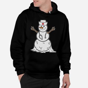 Funny Nurse Snowman Holiday Nursing Gift Men Women Christmas Sweatshirt Hoodie | Crazezy