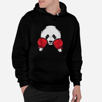 Funny Panda Boxing Cool Animal Lover Gloves Boxer Fan Gift Hoodie | Crazezy