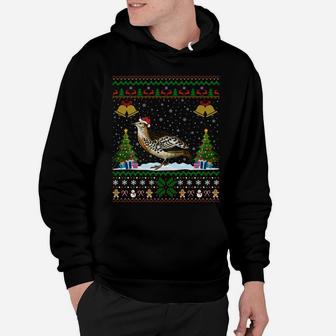 Funny Quail Bird Xmas Gift Santa Hat Ugly Quail Christmas Sweatshirt Hoodie | Crazezy