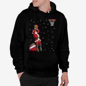 Funny Santa Claus Basketball Christmas Jumper Gift Hoodie | Crazezy
