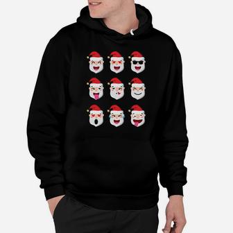 Funny Santa Claus Emotion Hoodie - Monsterry