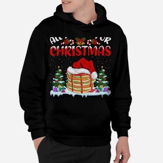 Funny Santa Hat All I Want For Christmas Is A Pancake Sweatshirt Hoodie | Crazezy