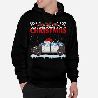 Funny Santa Hat All I Want For Christmas Is A Police Car Hoodie | Crazezy