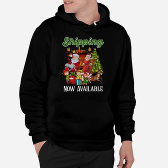 Funny Santa Mrs Claus With Elves Shipping Now Available Hoodie - Monsterry