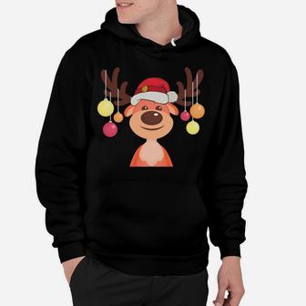 Funny Santa Reindeer Dasher Christmas Group Costume Sweatshirt Hoodie | Crazezy