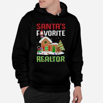 Funny Santa's Favorite Realtor Estate Agent Christmas Gift Hoodie | Crazezy AU