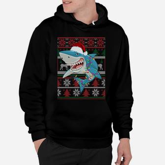 Funny Shark Lover Ugly Christmas Sweater Gift Sweatshirt Hoodie | Crazezy