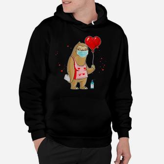 Funny Sloth Valentines Day For Girls Heart Hoodie - Monsterry