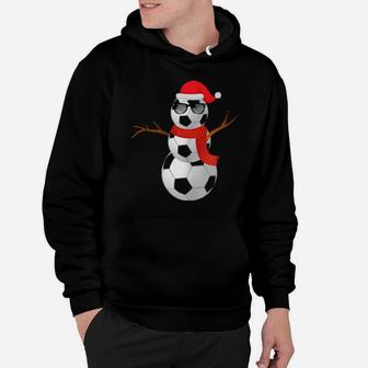 Funny Soccer Football Snowman Holiday Spirit Xmas Hoodie - Monsterry AU