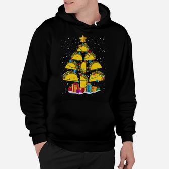 Funny Tacos Lovers Christmas Tree Noel Favorite Foods Xmas Sweatshirt Hoodie | Crazezy CA
